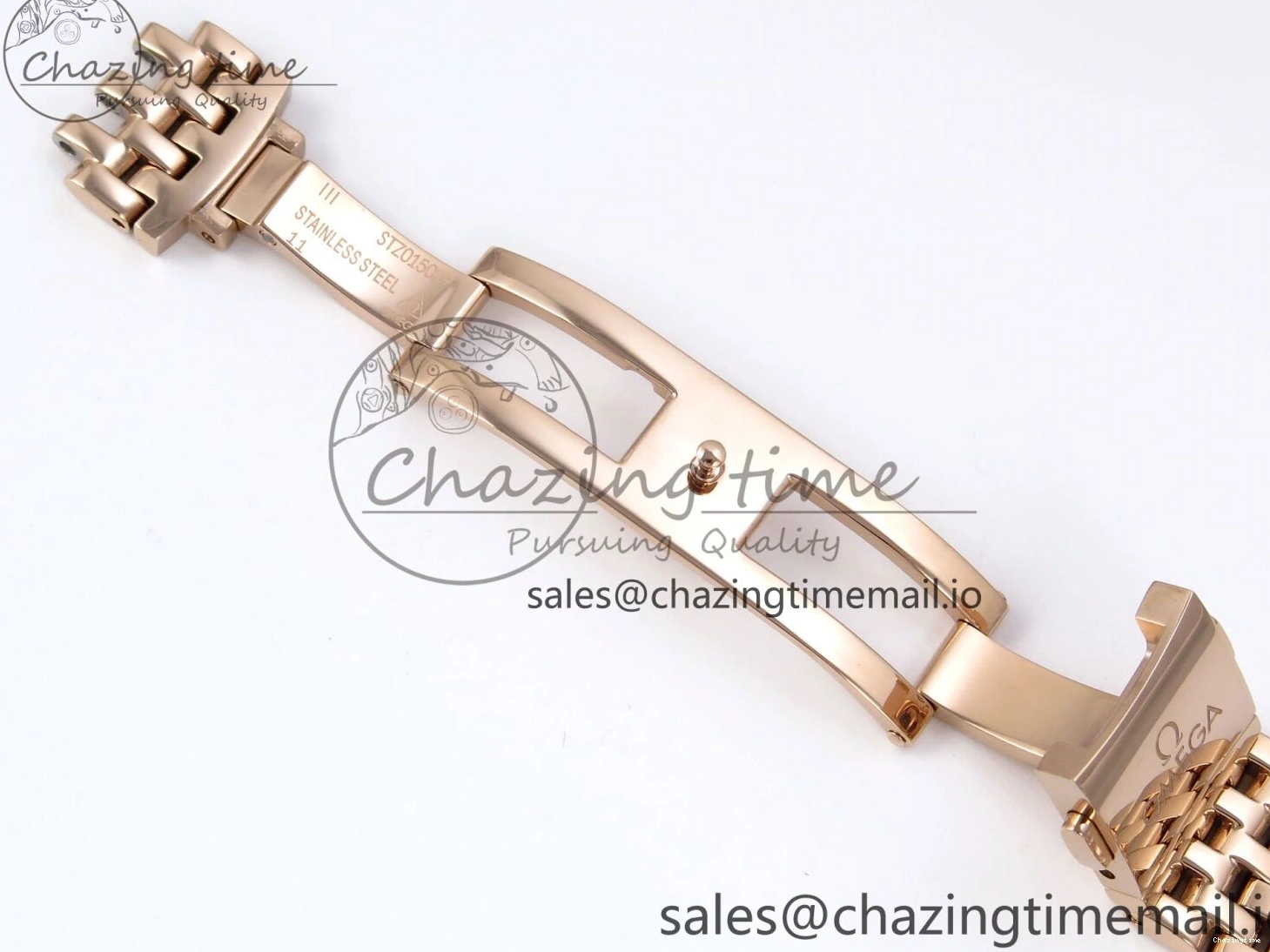 0205 De Ville Prestige Ladies RG VSF 1:1 Best Edition Brown Diamonds Dial on RG Bracelet A Sophisticated 7681